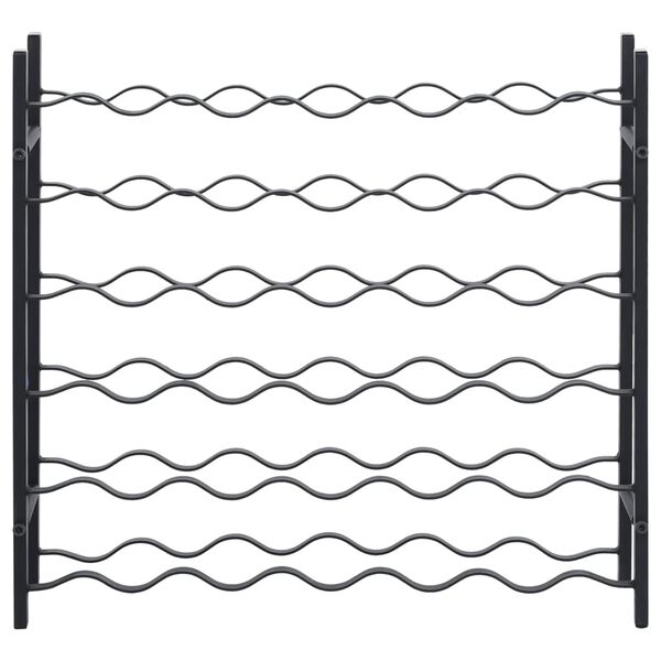 vidaXL Casier à bouteilles pour 36 bouteilles Noir Fer