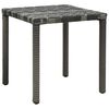 vidaXL Chaises longues avec table R&eacute;sine tress&eacute;e Anthracite