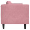 vidaXL Canap&eacute; avec coussins 3 places rose velours