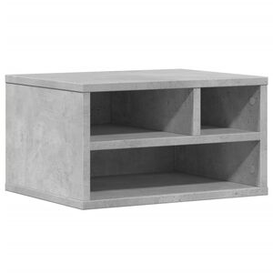 vidaXL Support d'imprimante gris b&eacute;ton 40x32x22,5 cm bois d'ing&eacute;nierie