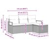 vidaXL Ensemble de Canap&eacute;s avec coussin 4 pcs Noir polyrotin