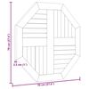 vidaXL Dessus de table 70x70x2,5 cm octogonal bois de teck massif