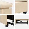 vidaXL Canap&eacute;-lit escamotable Cr&egrave;me 194 x 67 x 82 cm Microfibre
