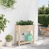 vidaXL Cache-pot de jardin avec étagère Beige 71 x 37 x 76,5 cm