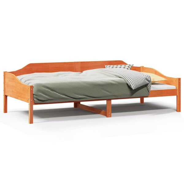 vidaXL Cadre de lit sans matelas cire marron 80x200 cm bois pin massif