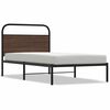 vidaXL Cadre de lit sans matelas 90x190cm ch&ecirc;ne marron bois ing&eacute;nierie