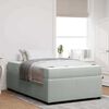 vidaXL Cadre de lit avec matelas Gris clair 120 x 190 cm tissu