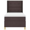 vidaXL Lit &agrave; ressorts avec matelas Marron 140 x 200 cm tissu