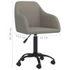 vidaXL Chaises pivotantes &agrave; manger lot de 6 gris clair velours