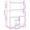vidaXL Buffet haut blanc 92x33x140 cm bois d'ing&eacute;nierie