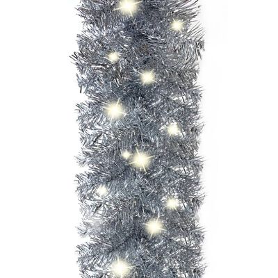 vidaXL Guirlande de Noël avec lumières LED 5 m Argenté