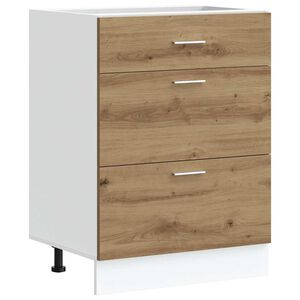 vidaXL Armoire de cuisine "Lyon" ch&ecirc;ne artisanal bois d'ing&eacute;nierie