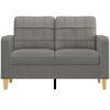 vidaXL Canap&eacute; &agrave; 2 places Gris fonc&eacute; 120 cm Tissu