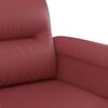 vidaXL Ensemble de canap&eacute;s 2 pcs et coussins rouge bordeaux similicuir