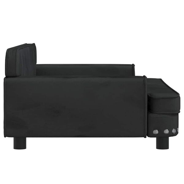 vidaXL Canap&eacute; pour enfants noir 90x53x30 cm velours
