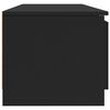 vidaXL Meuble TV Noir 140x40x35,5 cm Bois d'ing&eacute;nierie