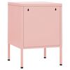 vidaXL Tables de chevet 2 pcs Rose 35x35x51 cm Acier