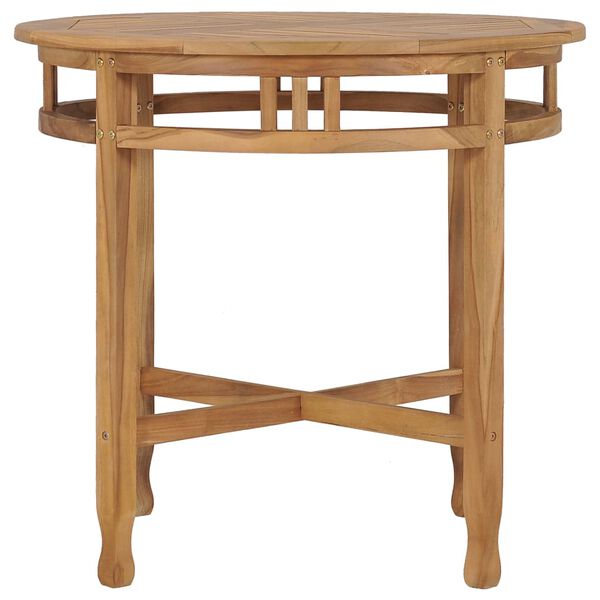 vidaXL Ensemble &agrave; manger de jardin 3pcs avec coussins bois teck solide