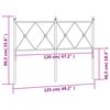 vidaXL T&ecirc;te de lit m&eacute;tal noir 120 cm
