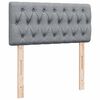 vidaXL Sommier &agrave; lattes de lit avec matelas gris clair 80x200 cm tissu