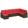 vidaXL Ensemble de canap&eacute; de jardin 8 pc polyrotin