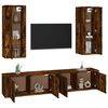 vidaXL Ensemble de meubles TV 4 pcs Ch&ecirc;ne fum&eacute; Bois d'ing&eacute;nierie