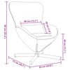 vidaXL Fauteuil &oelig;uf Gris clair 63 x 73 x 90 cm Velours