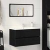 vidaXL Meuble de Lavabo de Salle de Bain Ch&ecirc;ne noir 80 x 38,5 x 45 cm