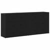 vidaXL Buffet Ch&ecirc;ne noir 160 x 33 x 70 cm Bois d'ing&eacute;nierie