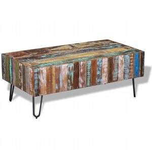 vidaXL Table basse Bois massif de récupération 100x50x38 cm