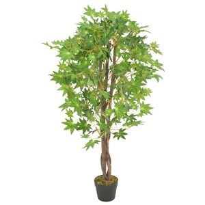 vidaXL Plante artificielle d'&eacute;rable avec pot Vert 120 cm