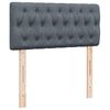 vidaXL Sommier &agrave; lattes de lit et matelas Gris fonc&eacute; 90x200 cm Velours