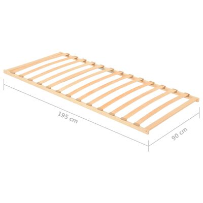 vidaXL Sommier à lattes sans matelas avec 13 lattes 90x200 cm