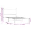 vidaXL Cadre de lit en m&eacute;tal sans matelas ch&ecirc;ne sonoma 100x190 cm