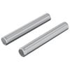 vidaXL Tige filet&eacute;e 2 pi&egrave;ces Argent&eacute; 8 x 55 mm Acier