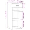 vidaXL Buffet ch&ecirc;ne marron 40x42,5x93 cm bois d'ing&eacute;nierie