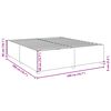 vidaXL Cadre de lit sans matelas gris clair 200x200 cm tissu