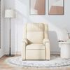 vidaXL Fauteuil de massage inclinable Cr&egrave;me Tissu