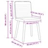 vidaXL Chaises &agrave; manger lot de 4 gris clair tissu