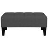 vidaXL Canap&eacute;-lit &agrave; 2 places avec tabouret Gris fonc&eacute; Tissu microfibre