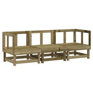 vidaXL Salon de jardin 3 pcs bois de pin impr&eacute;gn&eacute;
