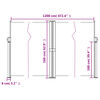vidaXL Auvent lat&eacute;ral r&eacute;tractable cr&egrave;me 160x1200 cm