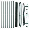 vidaXL Cl&ocirc;ture en fil soud&eacute; avec base en b&eacute;ton 10 x 1,5 m (L x H)