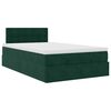 vidaXL Lit ottoman avec matelas vert fonc&eacute; 120x190 cm velours