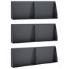 vidaXL Mur de sout&egrave;nement 6 pc 60 x 12 x 30 cm Acier Anthracite