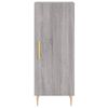 vidaXL Buffet haut Sonoma gris 34,5x34x180 cm Bois d'ing&eacute;nierie