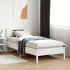 vidaXL Cadre de lit sans matelas blanc 75x190 cm bois de pin massif