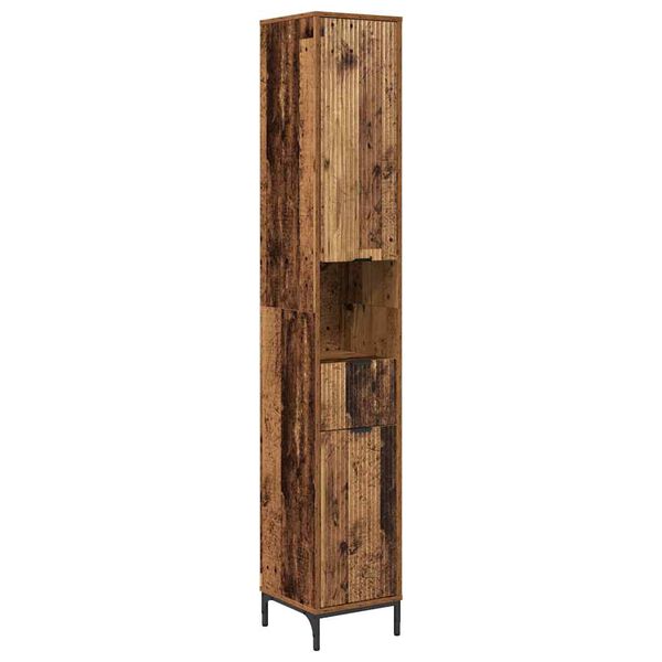 vidaXL Cabinet de salle de bain Bois Ancien 31,5 x 33 x 190 cm
