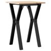 vidaXL Table &agrave; manger cadre en Y 50x50x75 cm bois de pin massif acier