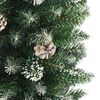 vidaXL Arbre de No&euml;l artificiel slim avec 300 LED Vert et blanc 210 cm